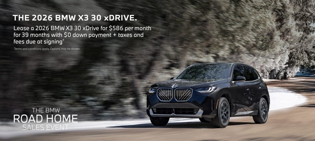 2026 BMW X3 30 xDrive – Lease $586/mo, $0 Down