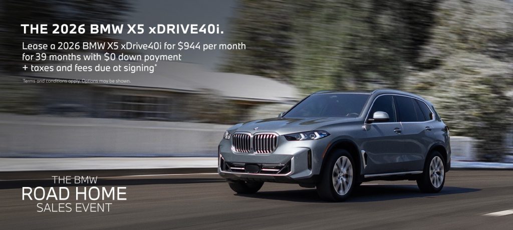 2026 BMW X5 xDrive40i – Lease $944/mo, $0 Down