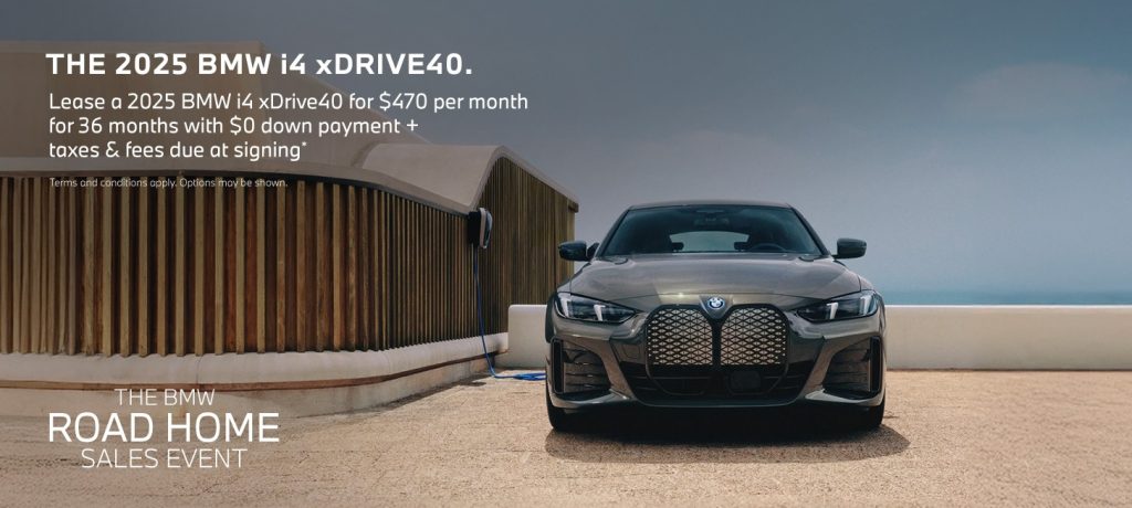 2025 BMW i4 xDrive40 – Lease $470/mo, $0 Down