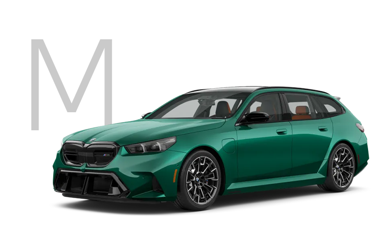 The new BMW M5 Touring in green with M logo. | Flemington BMW in Flemington NJ