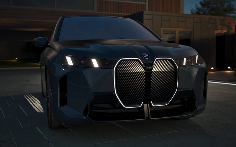 The BMW iX illuminated kidney grille. |Flemington BMW in Flemington NJ